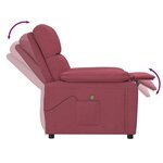 vidaXL Fauteuil de massage Rouge bordeaux Tissu