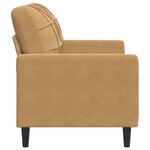 vidaXL Canapé à 2 places Marron 120 cm Velours