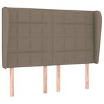 vidaXL Tête de lit avec oreilles Taupe 147x23x118/128 cm Tissu