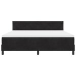 LIT BOX SPRING vidaXL avec Matelas & LED Noir 180x200 cm Velours