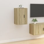 vidaXL Meubles TV muraux 2 Pièces Chêne sonoma 40x34 5x60 cm
