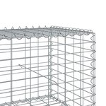 vidaXL Panier gabion avec couvercle 1200x100x50 cm fer galvanisé