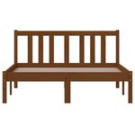 vidaXL Cadre de lit sans matelas marron miel bois massif 120x200 cm