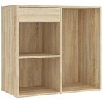 vidaXL Coiffeuse à LED avec armoire Chêne sonoma Bois d'ingénierie