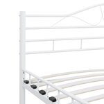 vidaXL Cadre de lit et tête de lit sans matelas blanc 160x200 cm métal