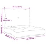 vidaXL Coussins de palette lot de 2 vert tissu