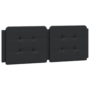 vidaXL Coussin de tête de lit noir 140 cm similicuir