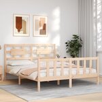 vidaXL Cadre de lit sans matelas bois de pin massif
