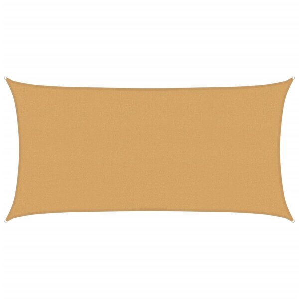 vidaXL Voile d'ombrage 160 g/m² rectangulaire sable 2 5x4 5m PEHD
