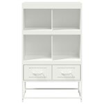vidaXL Buffet haut blanc 68 5x39x111 5 cm acier laminé à froid