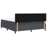 vidaXL Lit à ressorts avec matelas gris foncé Super King Tissu en velours côtelé