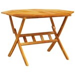 Ensemble de salle à manger de jardin 5 pièces en bois massif d'acacia