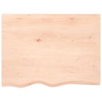 vidaXL Étagère de vasque murale acier et bois de chêne massif