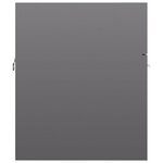vidaXL Armoire d'évier avec lavabo intégré Gris brillant Aggloméré