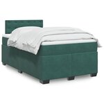 vidaXL Sommier à lattes de lit et matelas Vert foncé 120x200cm Velours