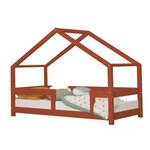 Lit cabane enfant LUCKY 80 x 160 rouge brique