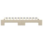 vidaXL Lit de jour avec lit gigogne crème 90x200 cm tissu