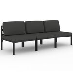 Canapé de jardin meuble extérieur 3 places avec coussins aluminium anthracite 02_0013222