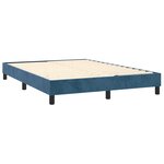 vidaXL Sommier à lattes de lit avec matelas LED Bleu foncé 140x200 cm