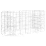 vidaXL Lit surélevé à gabion Fer galvanisé 120x50x50 cm