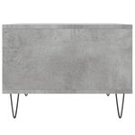 vidaXL Table basse Gris béton 60x50x36 5 cm Bois d'ingénierie