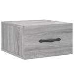 vidaXL Tables de chevet murales 2 Pièces sonoma gris 35x35x20 cm