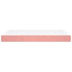 vidaXL Matelas de lit à ressorts ensachés rose 120x210x20 cm velours
