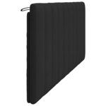 vidaXL Coussin de tête de lit noir 200 cm velours