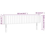 vidaXL Tête de lit avec oreilles Gris clair 163x16x78/88 cm Tissu