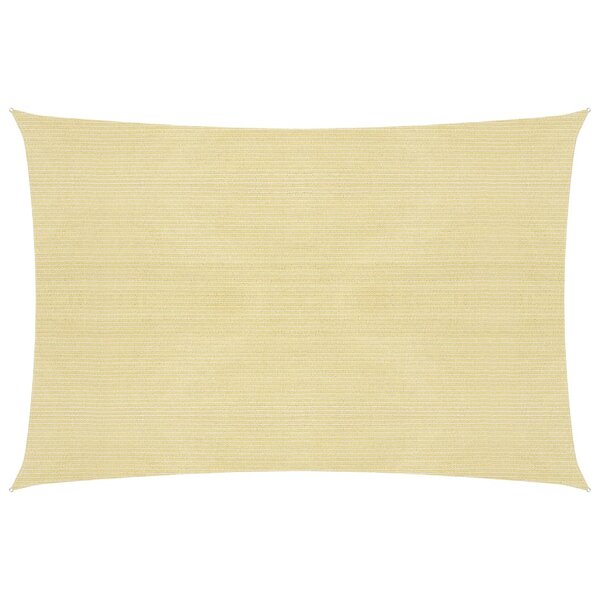 vidaXL Voile d'ombrage 160 g/m² Beige 6x8 m PEHD