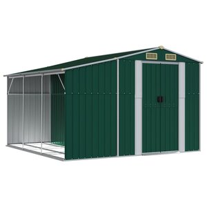 vidaXL Abri de jardin vert 277x279x179 cm acier galvanisé
