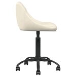 vidaXL Chaise à manger Crème Velours