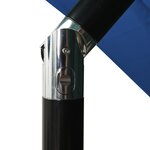 vidaXL Parasol de jardin à 3 niveaux avec mât en aluminium bleu azuré