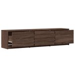 vidaXL Meuble TV avec LED chêne marron 165x34x40 cm bois d'ingénierie