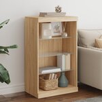 vidaXL Buffet avec lumières LED chêne sonoma 60 5x37x100 cm