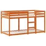 vidaXL Lit superposé avec toit cire marron 75x190cm bois massif de pin