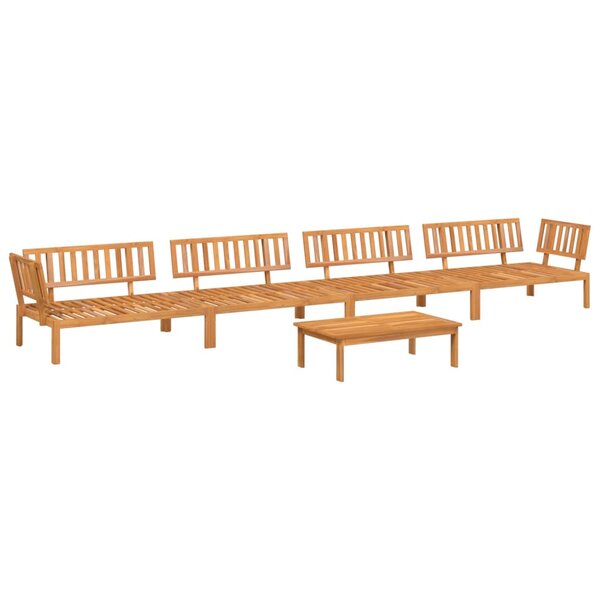 vidaXL Salon palette de jardin 5 Pièces bois d'acacia massif