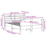 vidaXL Cadre de lit sans matelas 120x200 cm bois de pin massif