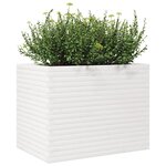 vidaXL Jardinière blanc 90x60x68 5 cm bois de pin massif