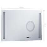 vidaXL Miroir mural à LED de salle de bain et capteur tactile 100x60cm