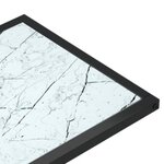vidaXL Table d'appoint ordinateur Marbre blanc 50x35x65cm Verre trempé