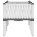 vidaXL Jardinière avec pieds blanc 80x40x42 cm PP