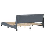 vidaXL Cadre de lit avec LED sans matelas gris foncé 180x200cm velours