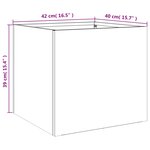 vidaXL Jardinières 2 Pièces vert olive 42x40x39 cm acier laminé à froid
