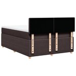 vidaXL Sommier à lattes de lit avec matelas Marron foncé 140x190 cm