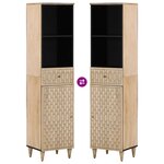 vidaXL Armoire de salle de bain 38x33x160 cm bois massif de manguier