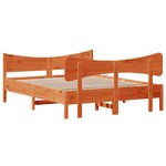 vidaXL Cadre de lit sans matelas cire marron 140x190cm bois pin massif