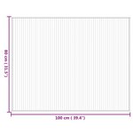 vidaXL Tapis rectangulaire naturel 80x100 cm bambou