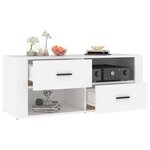 vidaXL Meuble TV Blanc 100x35x40 cm Bois d'ingénierie