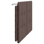 vidaXL Coussin de tête de lit marron 120 cm similicuir